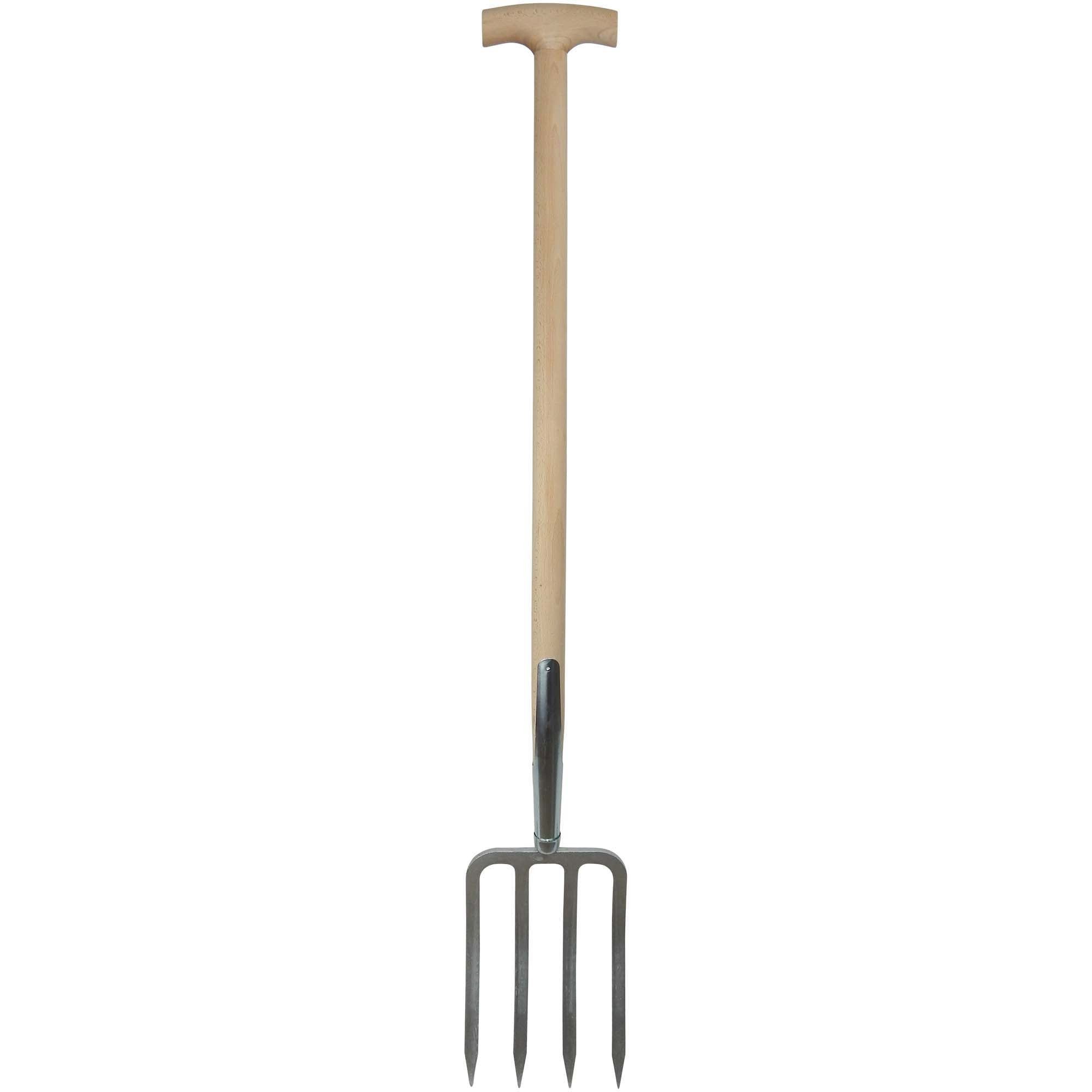 SHW Лопатаgabel SHW Havau-Spatengabel mit Bajonettzinken und Buchen-T-Stiel, 26 cm Arbeitsbreite, Ergonomischer T-Griff