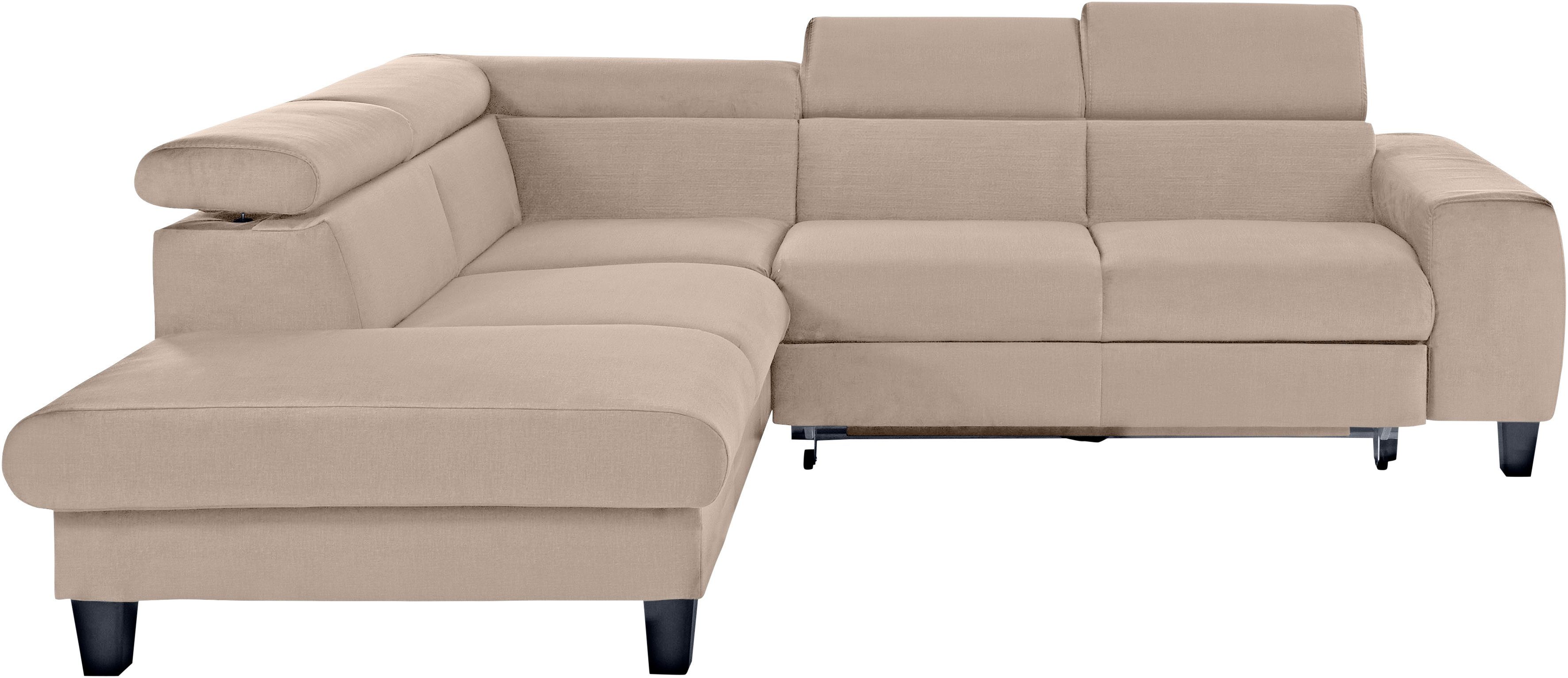 COTTA Ecksofa "Morven L-Form mit Kopfteilverstellung", wahlweise mit Bettfu günstig online kaufen
