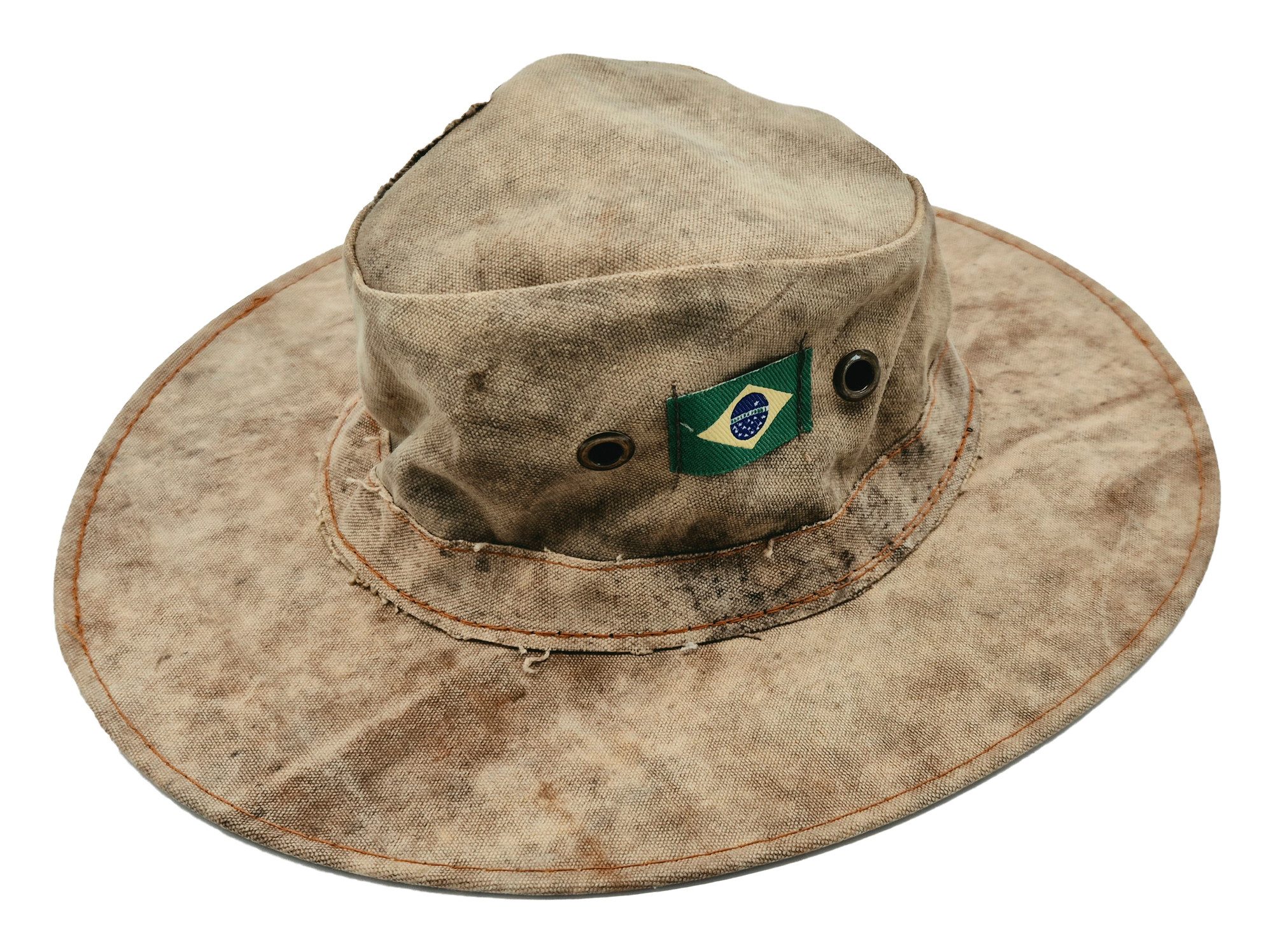 Einkaufszauber Outdoorhut Safarihut Indian Amazonas Handgearbeitet aus alten Armeezelten, jedes Stück ein Unikat