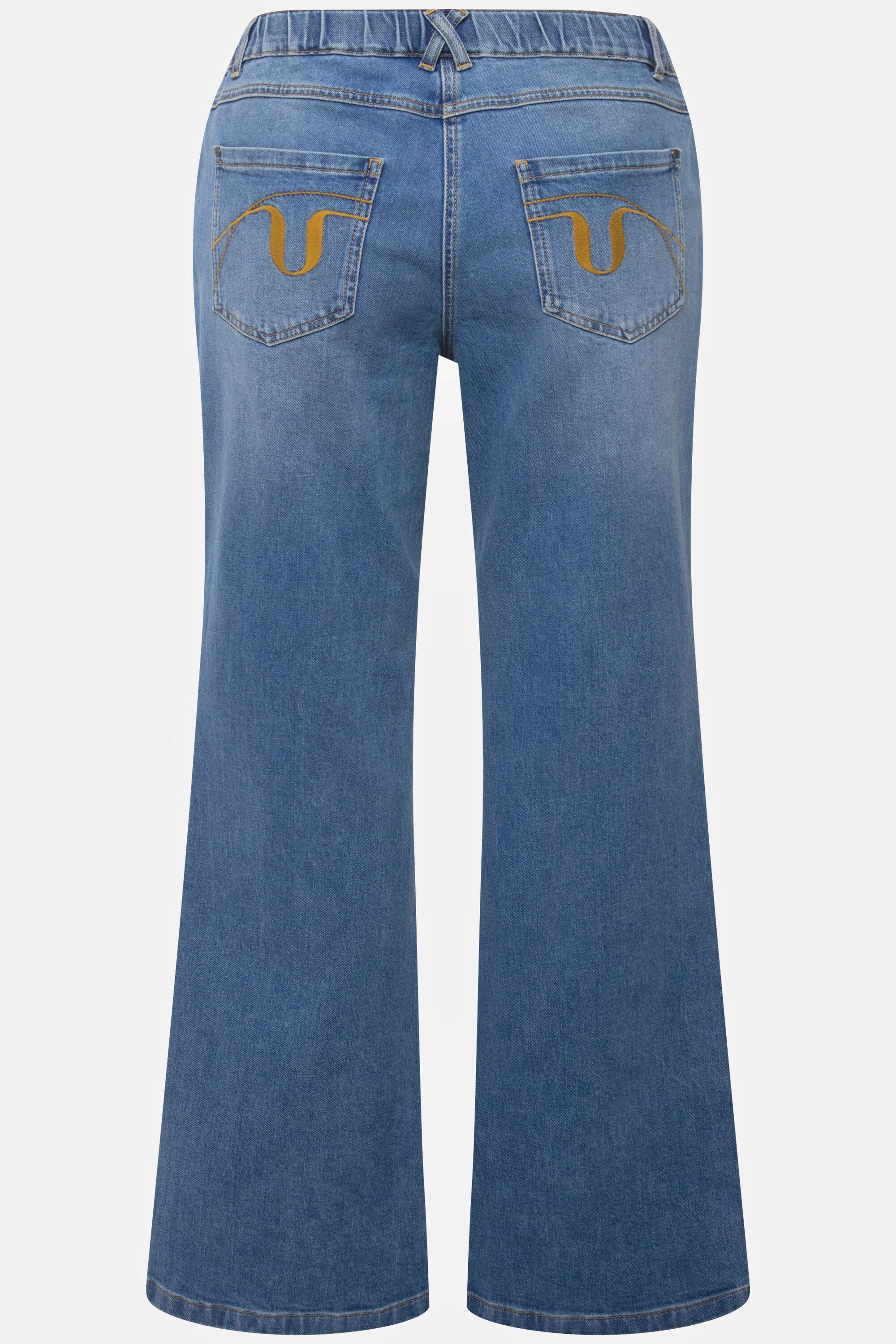 Ulla Popken Regular-fit-Jeans Marlenejeans Mary weites Bein Komfortbund Bestseller – Bild 5 von 5