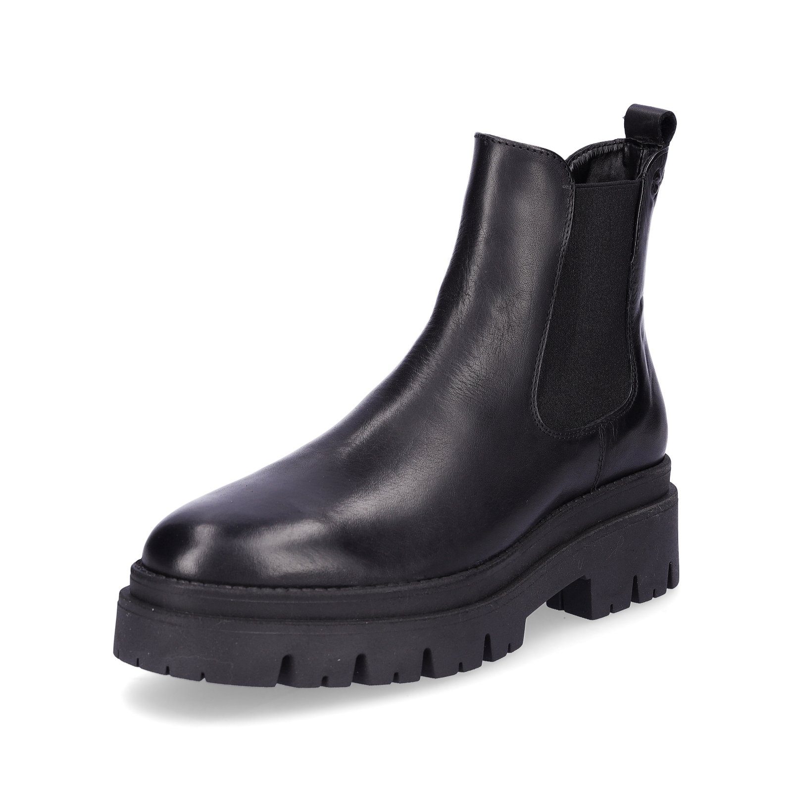 Tamaris Tamaris Damen Leder Chelsea Boot schwarz Chelseaboots