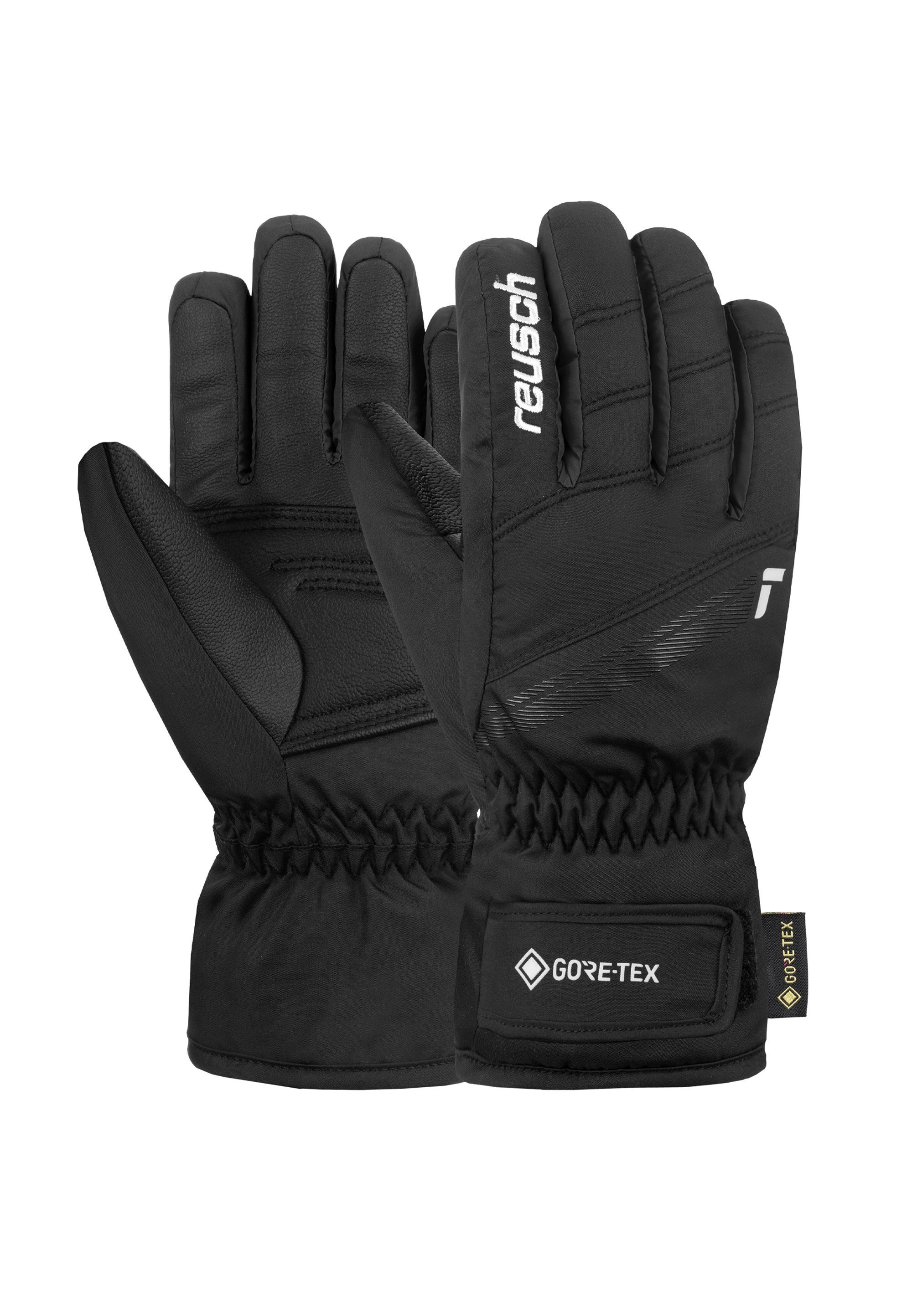 Reusch Skihandschuhe Tommy GORE-TEX Junior aus funktionalem Materialmix schwarz-weiß