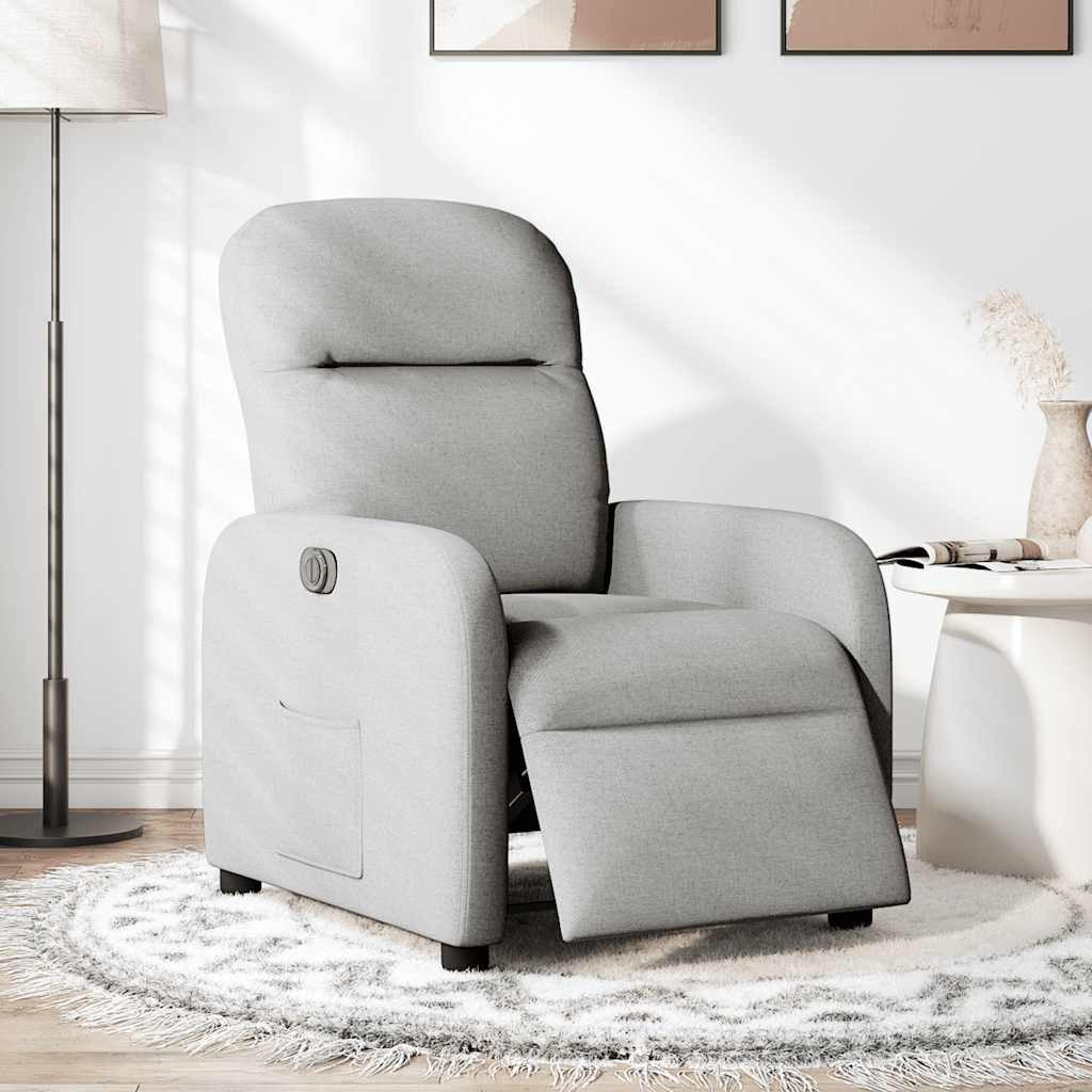 vidaXL Sessel Relaxsessel Elektrisch Wolkengrau Stoff günstig online kaufen