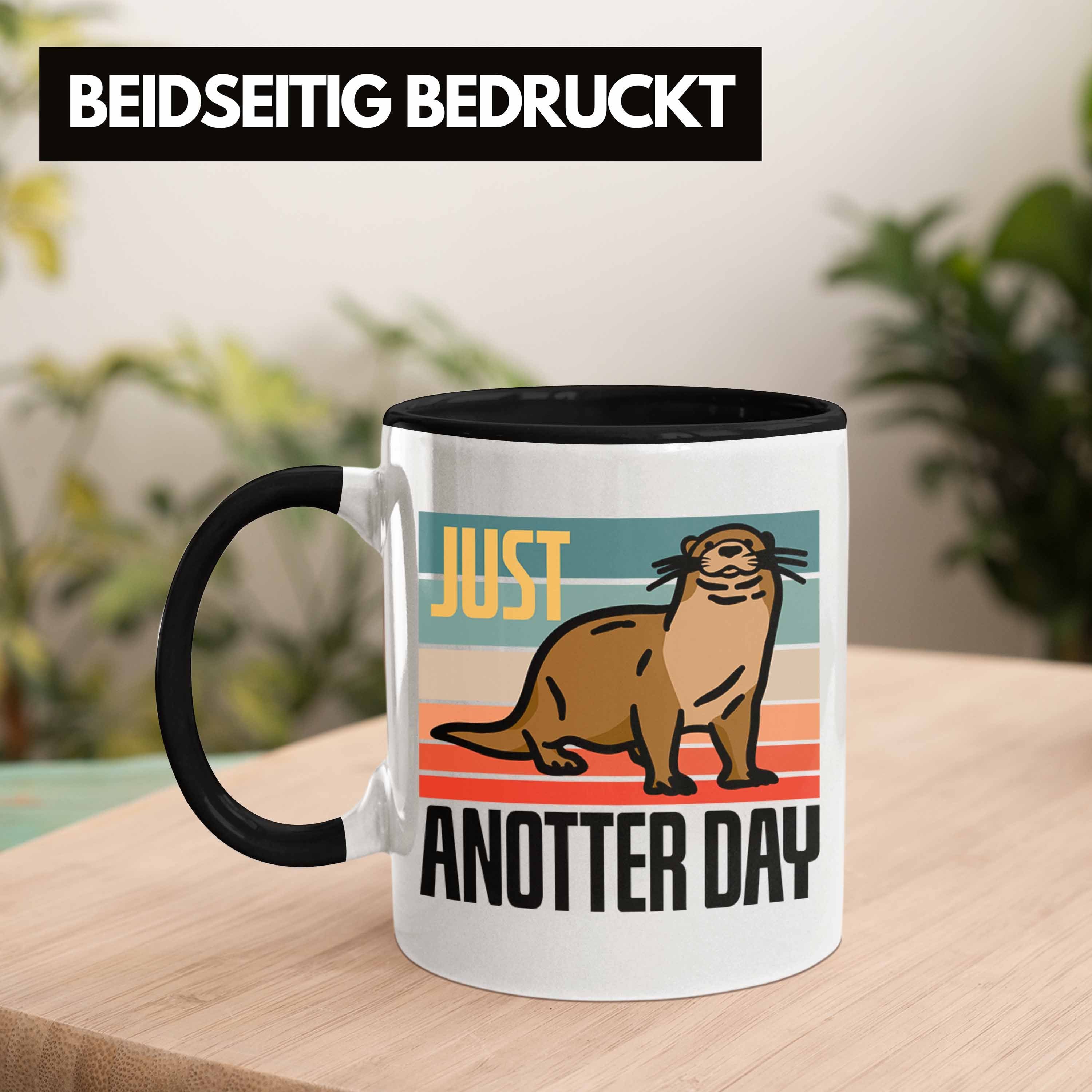 Lustige Tasse Day" Otter "Just Trendation Geschenk für Schwarz Tasse Tierliebhaber Anotter