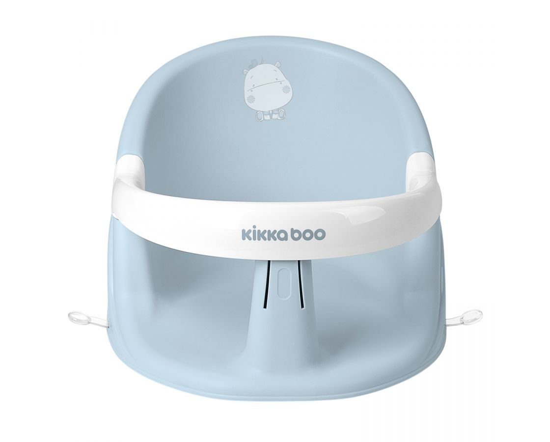 Kikkaboo Badesitz Baby Badewannensitz abnehmbar rutschfest Hippo, Bügel Form ergonomische blau