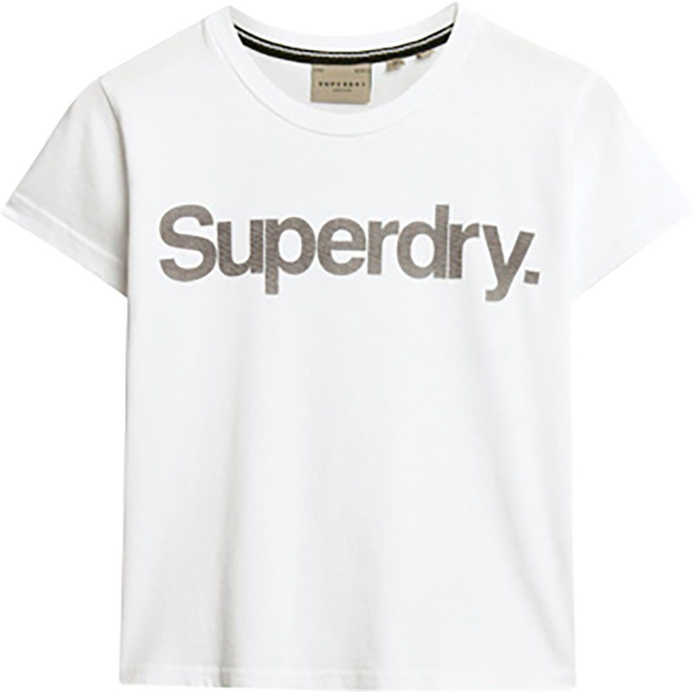 Brilliant T-Shirt Superdry LOGO TEE White FITTED CORE CITY