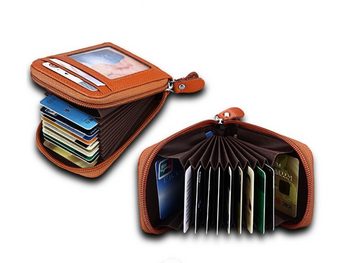 Fivejoy Geldbörse Kartenhalter Geldbörse Echtes Leder RFID Schutz Damen Kreditkartenetui, Damen-Etuis