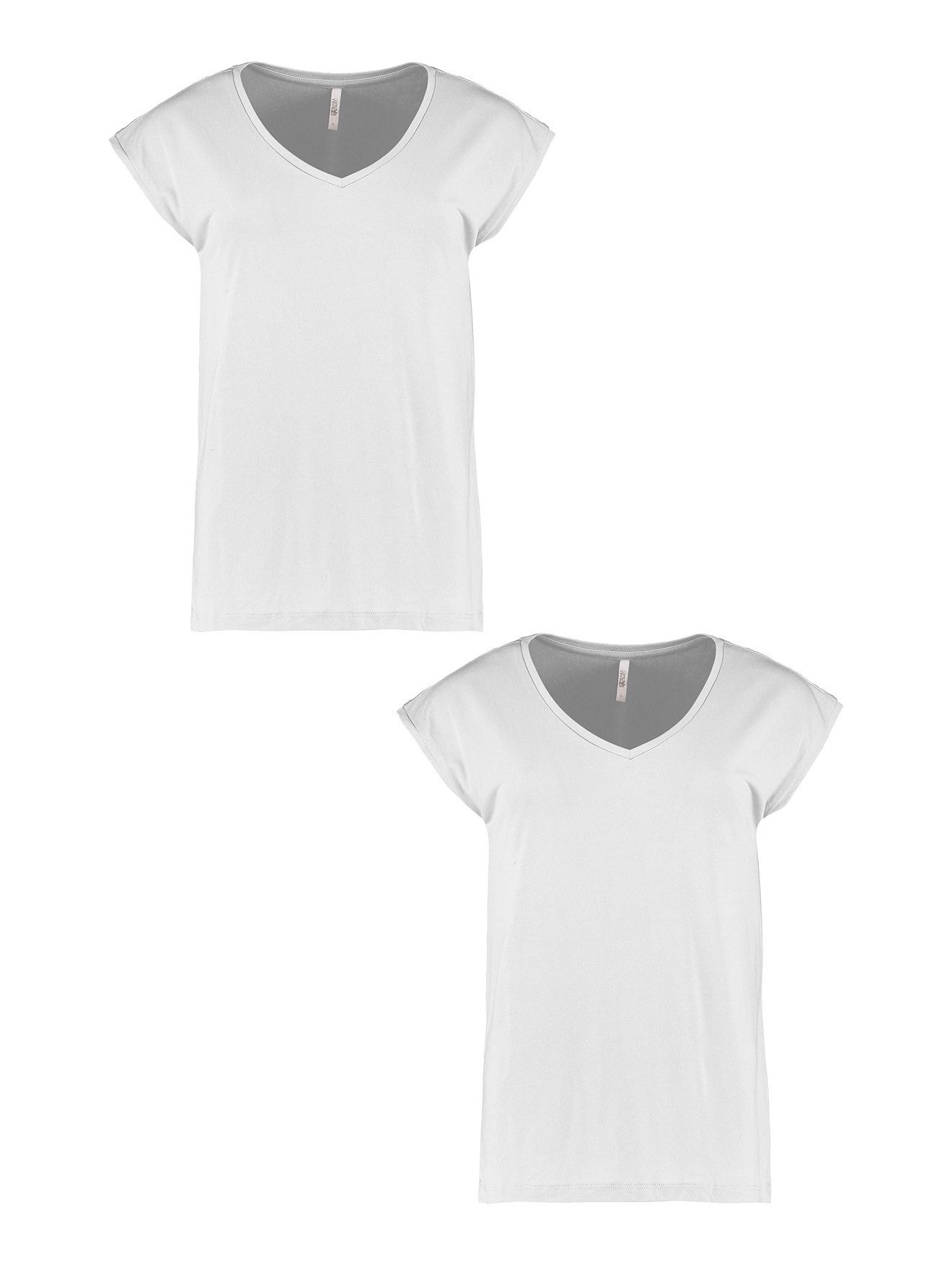 HaILY’S T-Shirt 2er-Set V-Ausschnitt Kurzarm Basic günstig online kaufen