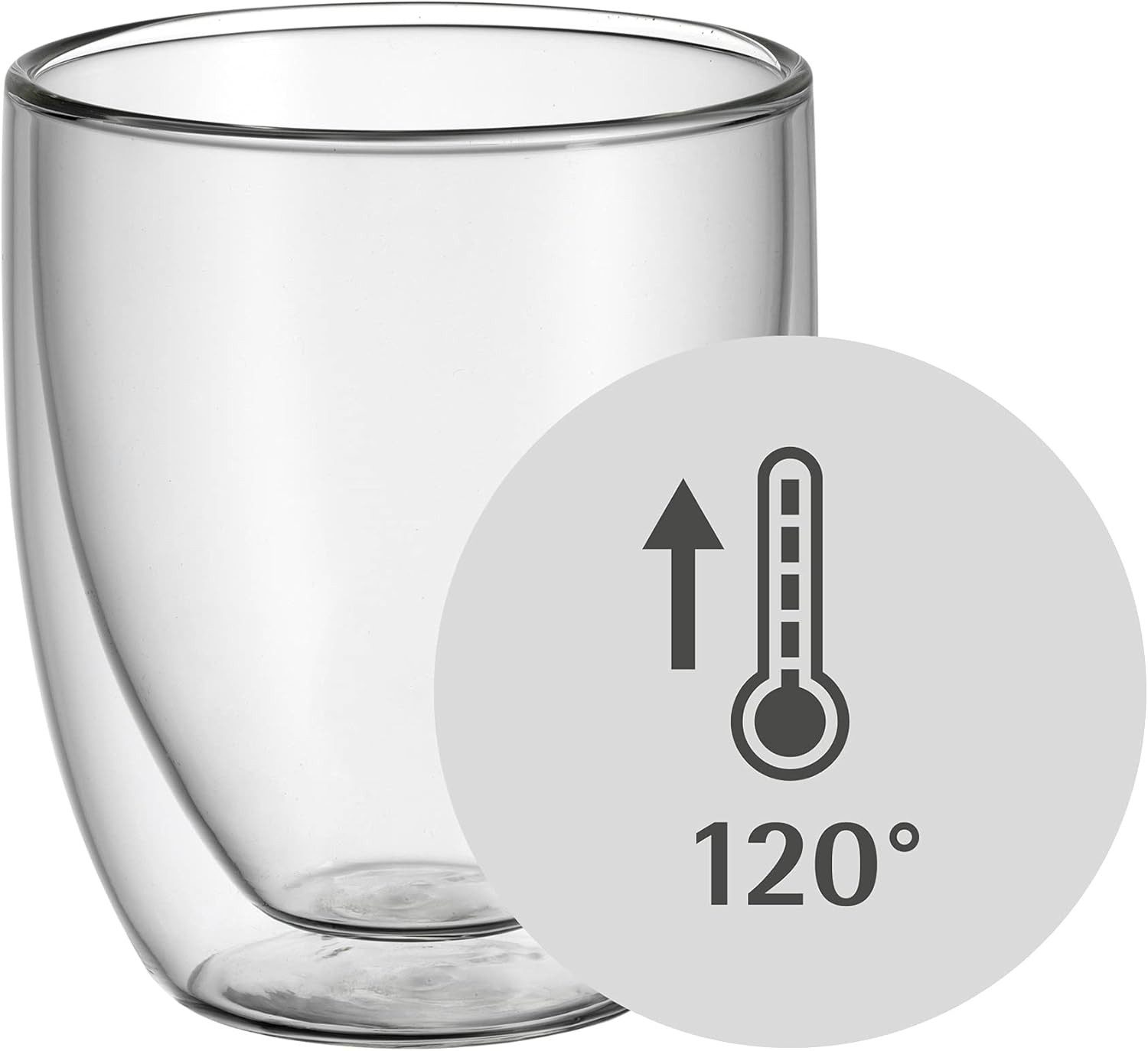 WMF Gläser-Set Kult Coffee, doppelwandige Thermogläser, 6-tlg., Glas, hält die perfekte Trinktemperatur, kondensationsfrei