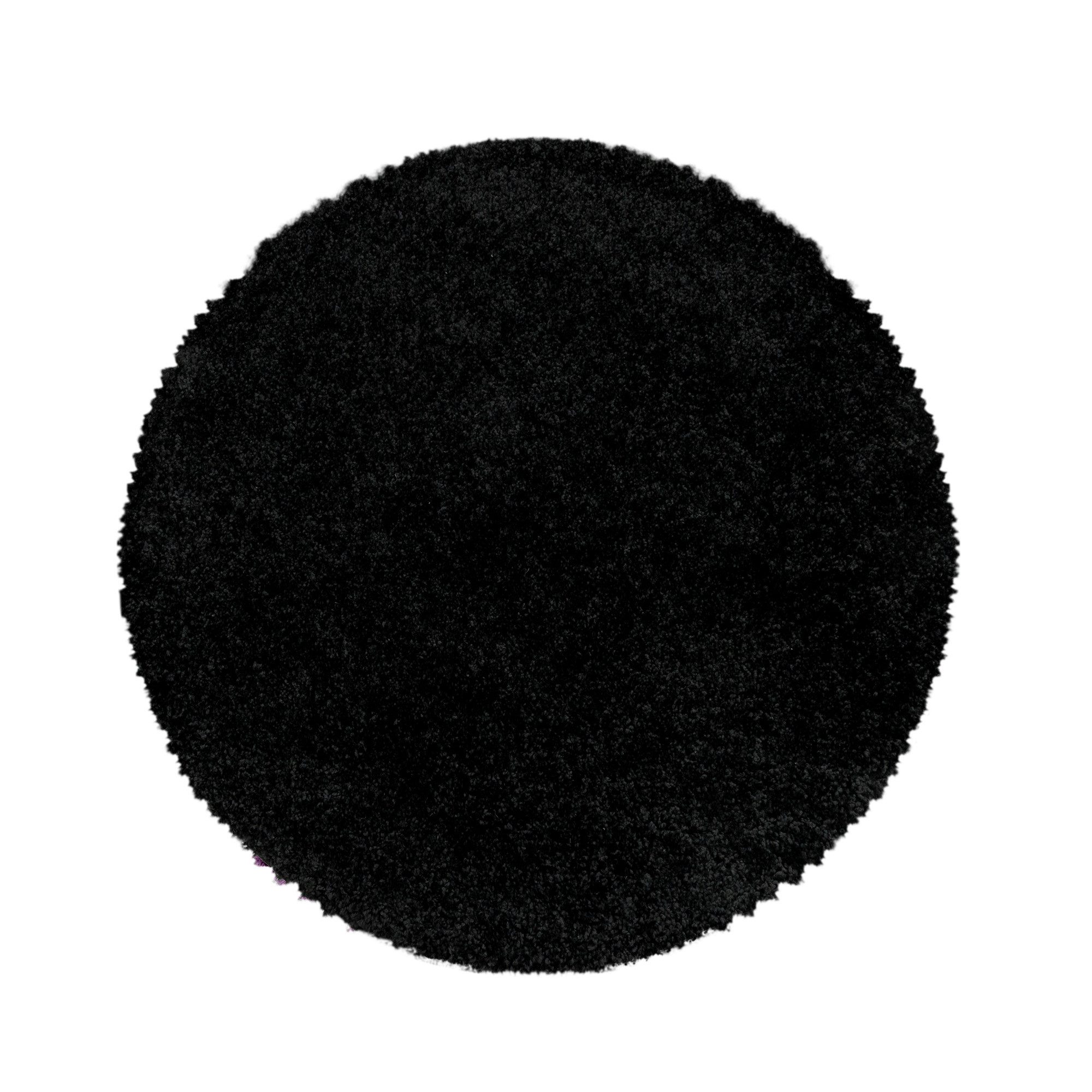 Carpettex Hochflor-Teppich Unicolor - Einfarbig, Rund, Höhe: 30 mm, Einfarbig Shaggy Teppich Wohnzimmer Langflor versch. farben und größen