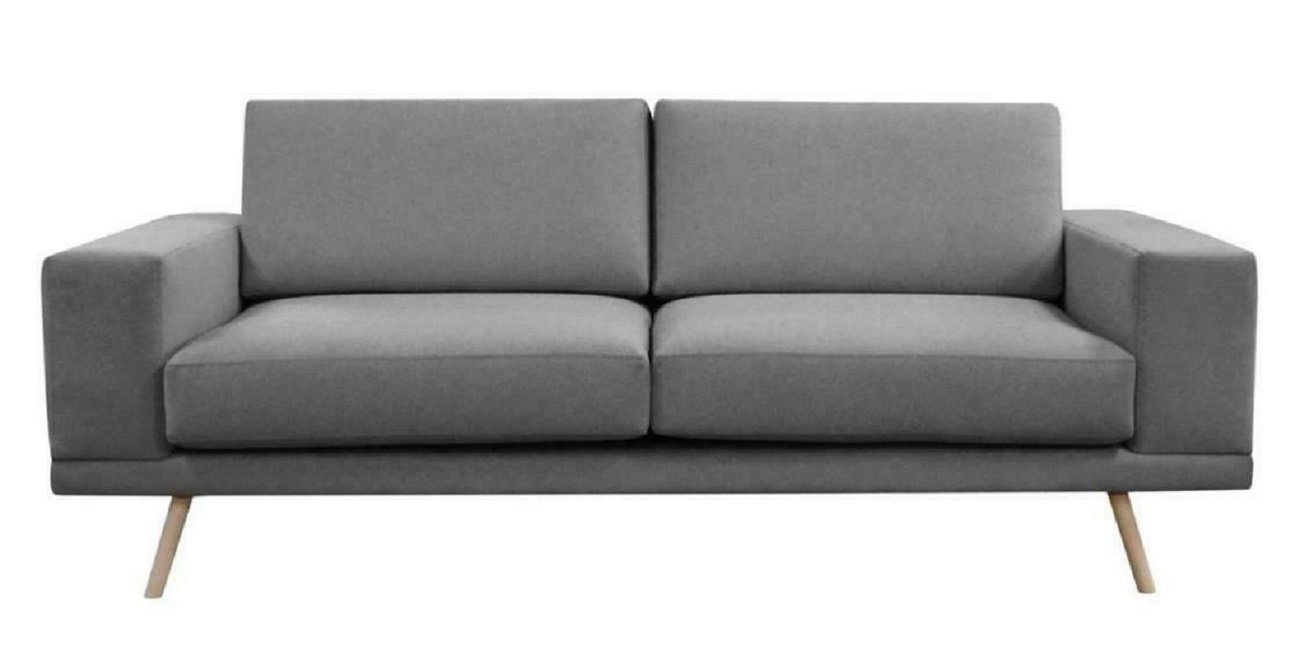 JVmoebel Sofa Moderner Dreisitzer Stoff Wohnzimmer Design Couchen Polster Sofa, Made in Europe Grau