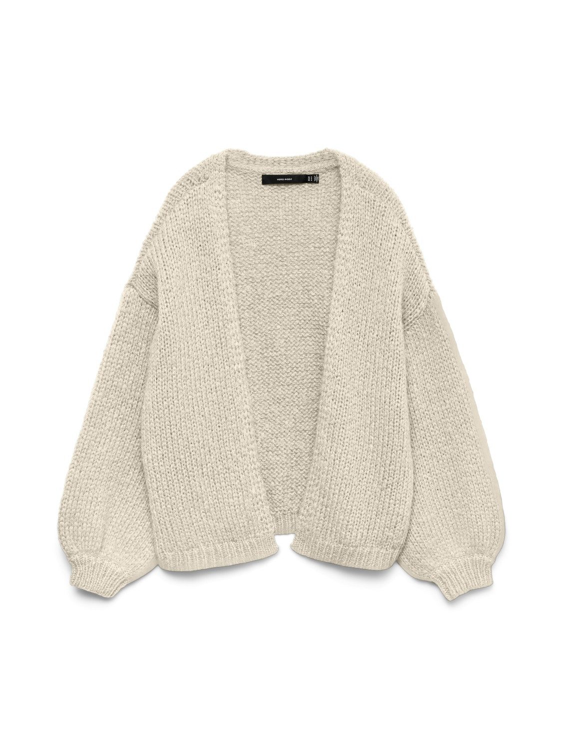 Vero Moda Strickjacke VMMAYBE LS OPEN CARDIGAN GA REP Kunstfaser, oversize – Bild 4 von 5