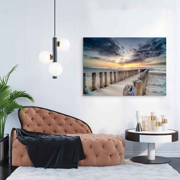 ArtMind XXL-Wandbild Sunset pole, Premium Wandbilder als Poster & gerahmte Leinwand in verschiedenen Größen, Wall Art, Bild, Canvas