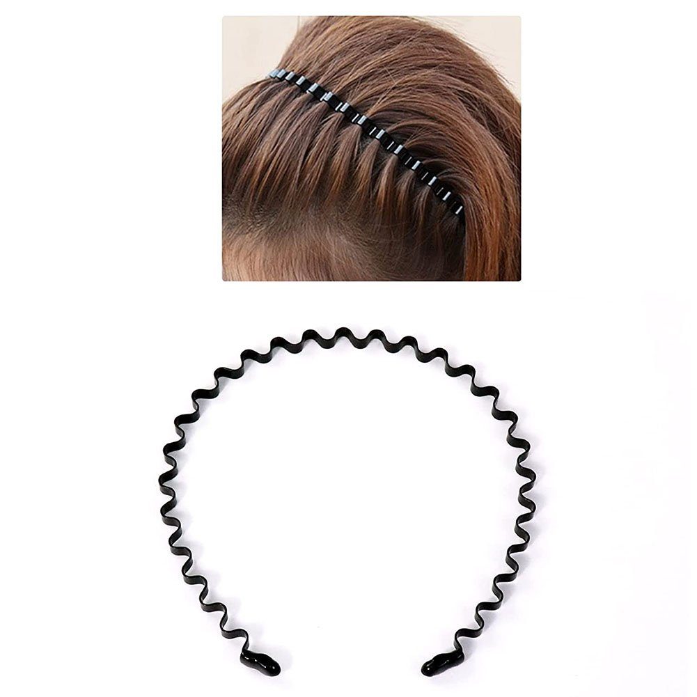 Männer Haarband Metall Stirnband für Metall Haarband, GLAMO Welle Schwarz Frauen
