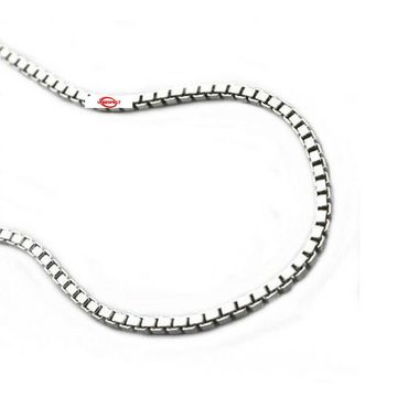 unbespielt Silberkette Halskette 1 mm Venezianerkette 925 Silber 36 cm inklusive Schmuckbox, Silberschmuck für Damen