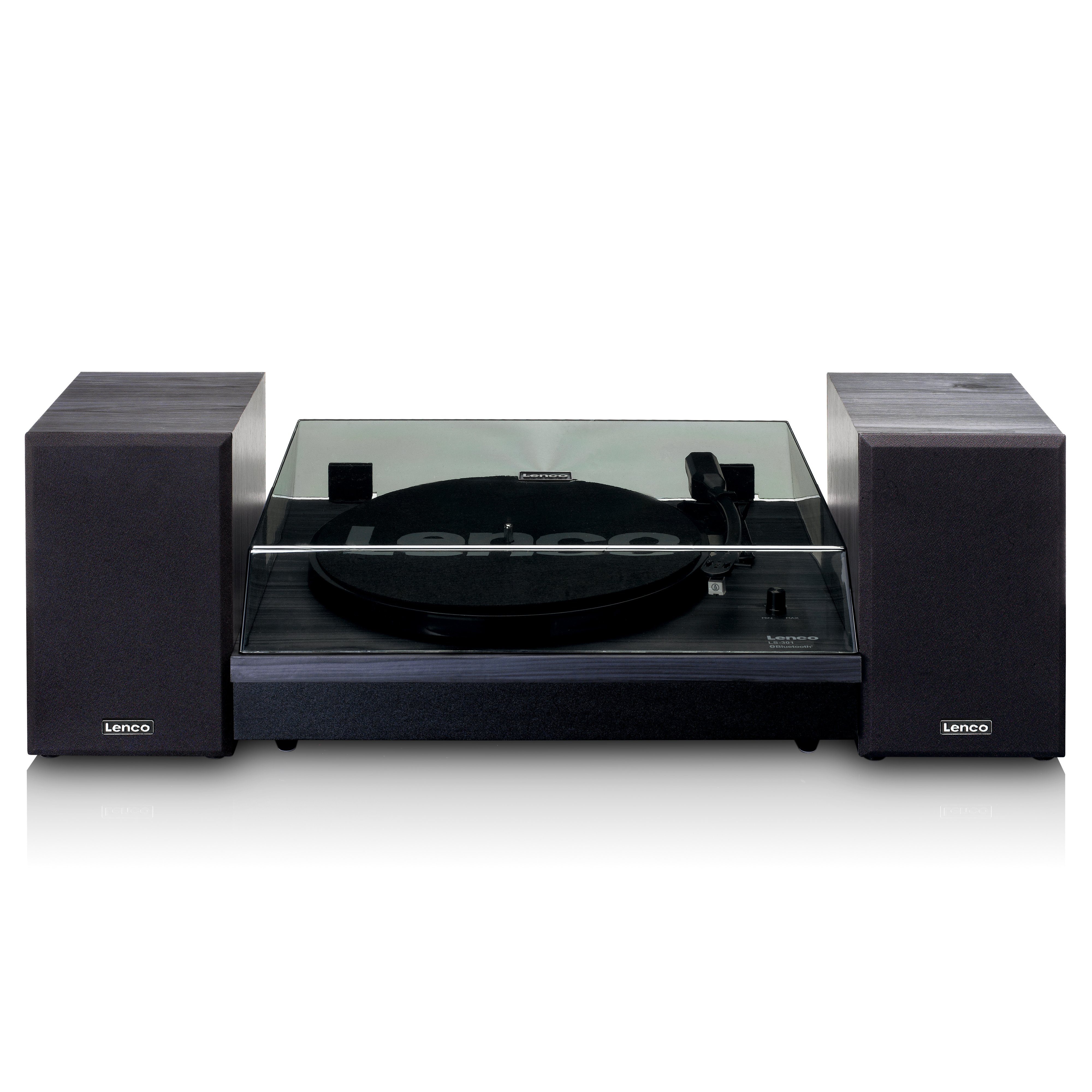 Lenco LS-301BK Plattenspieler (Riemenantrieb, Bluetooth, Bluetooth, 33/45 U/min, Cinch-Connect & externe Holzlautsprecher) – Bild 2 von 5