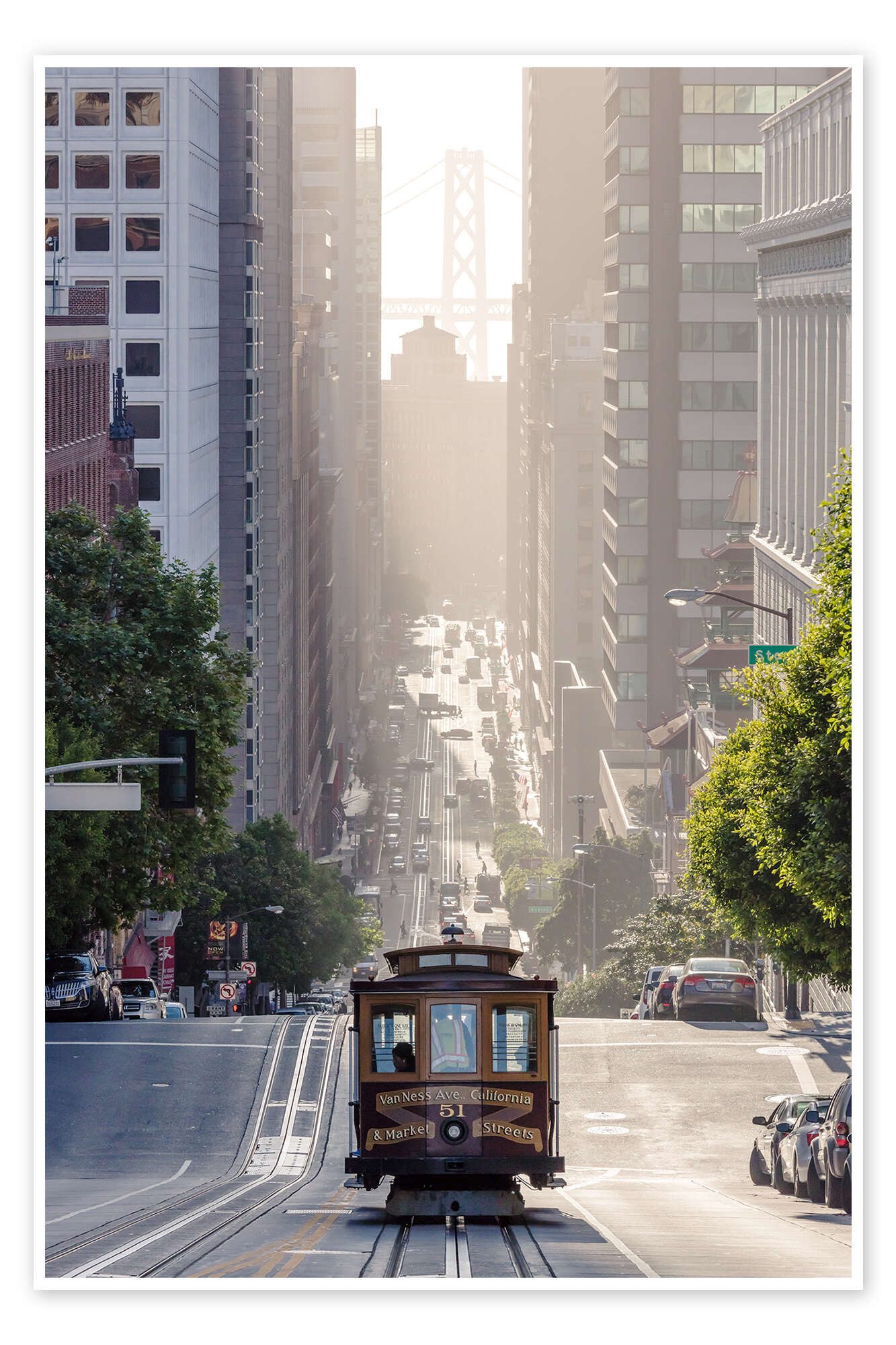 Posterlounge Wandbild Straßenbahn in San Francisco, Matteo Colombo, erhältlich als Poster, Leinwandbild, Wandsticker oder Acrylglasbild