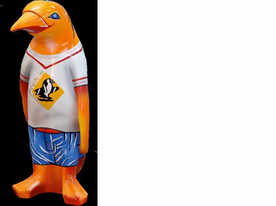 JVmoebel Dekoobjekt Figur Figuren Design Handarbeit Skulptur 67cm Luxus Pinguin XXL Tier