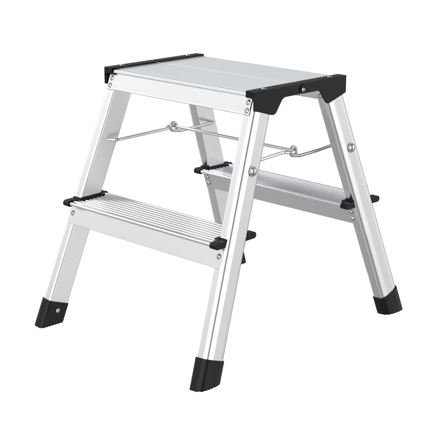 flexilife Trittleiter flexilife Aluminium Trittleiter 2 x 2 Stufen bis 150 kg belastbar
