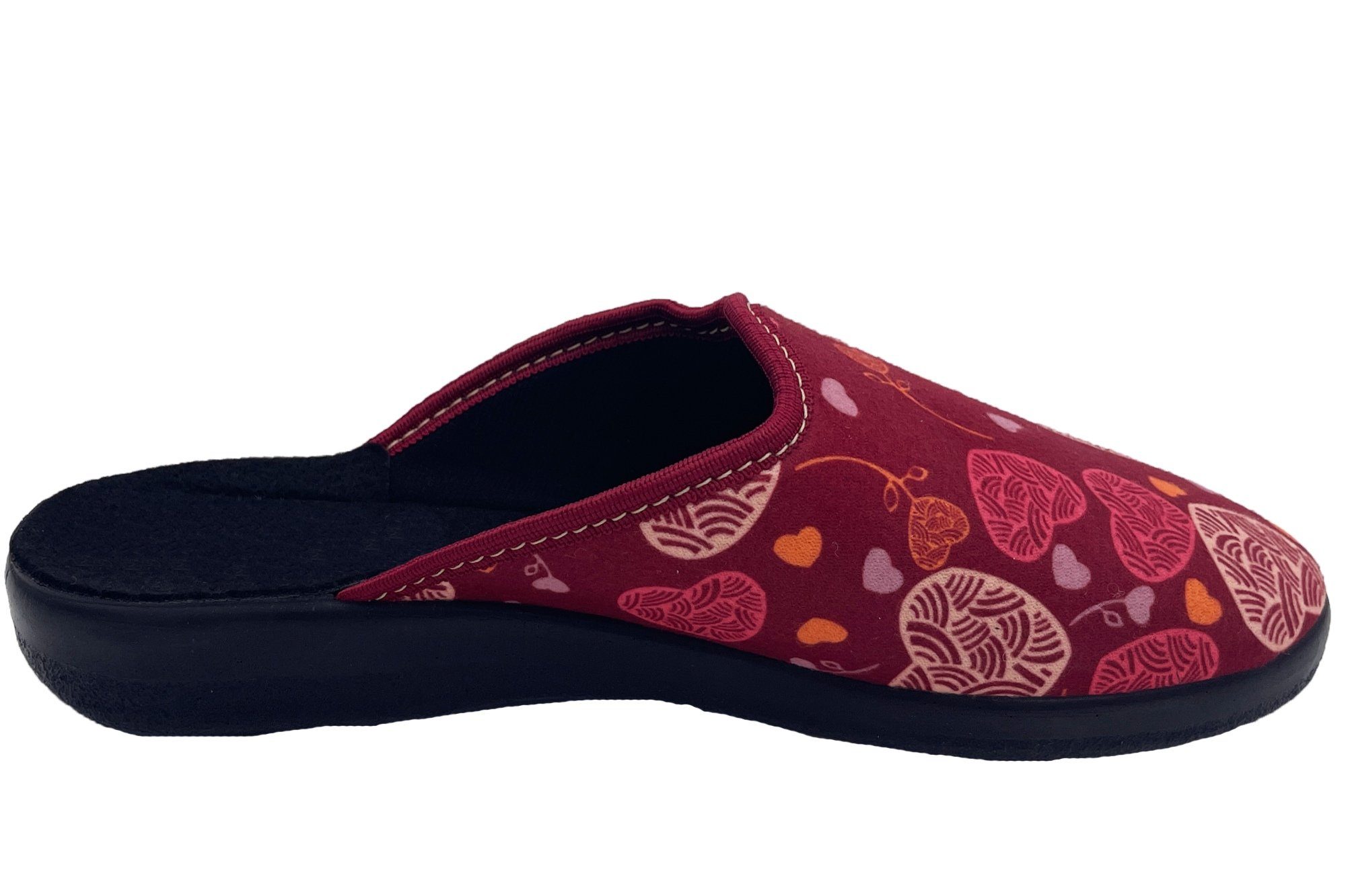 PADERO Damen Pantolette Hausschuh für breite Füße