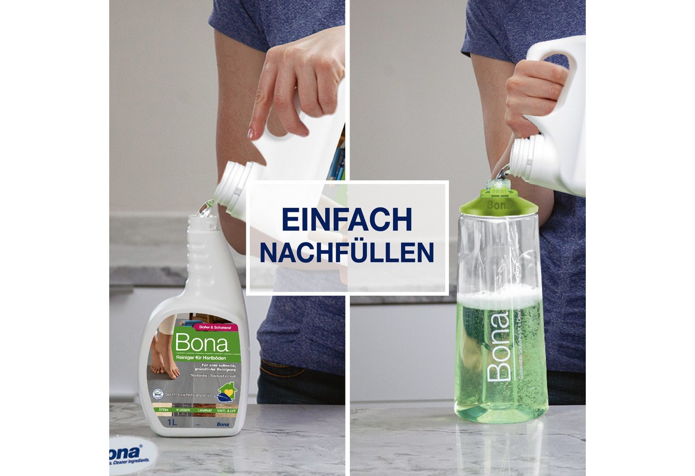 Thumbnail - Bona Stein-, Fliesen- und Laminatreiniger Nachfüllkanister Fussbodenreiniger (für alle Hartböden geeignet)
