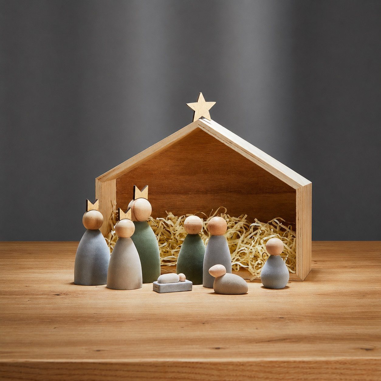 PHILIPPI Krippe KRYBBE Weihnachtskrippe, 9tlg