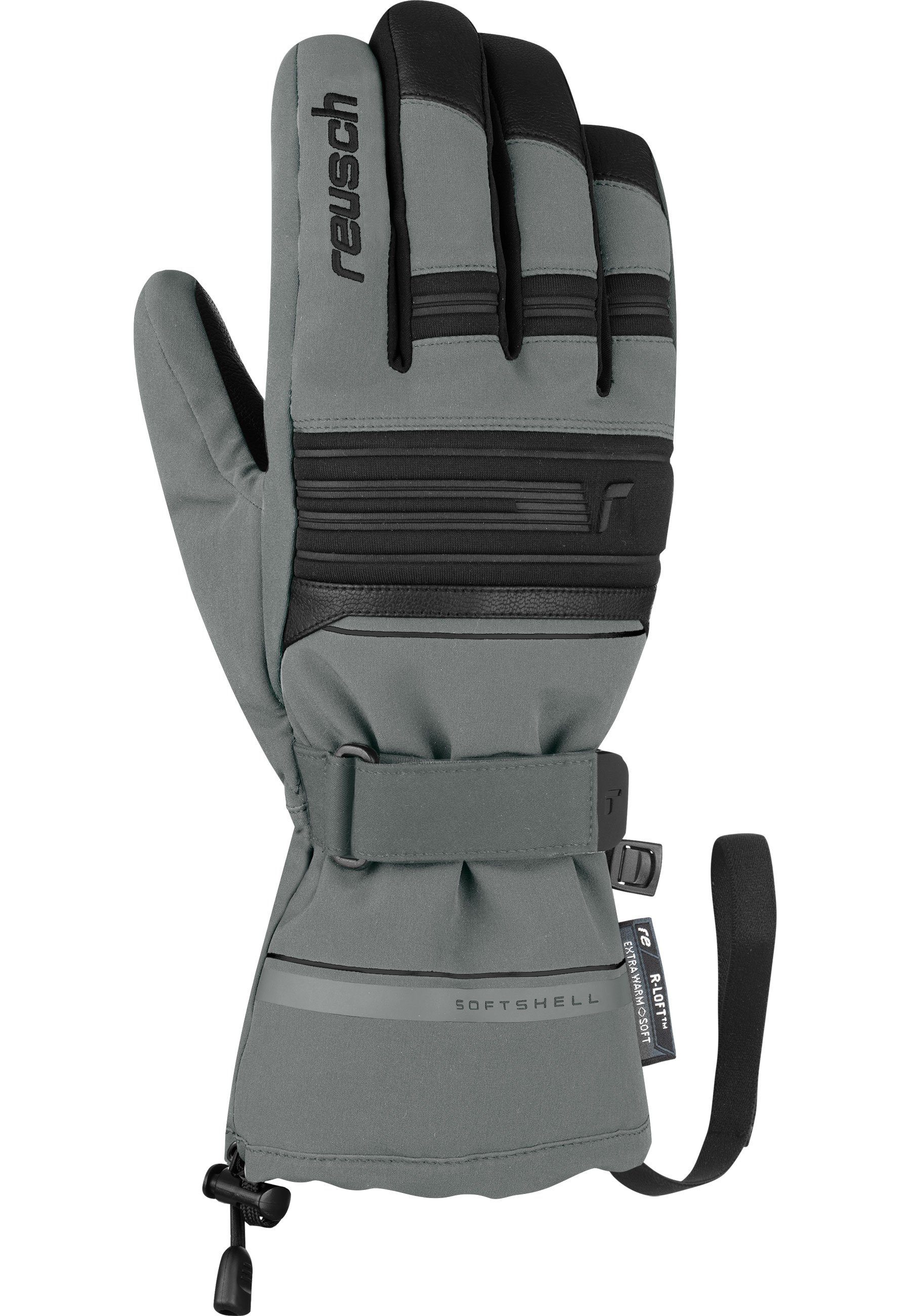 Reusch Skihandschuhe Kondor R-TEX® XT in und wasserdichtem grau-schwarz Design atmungsaktivem