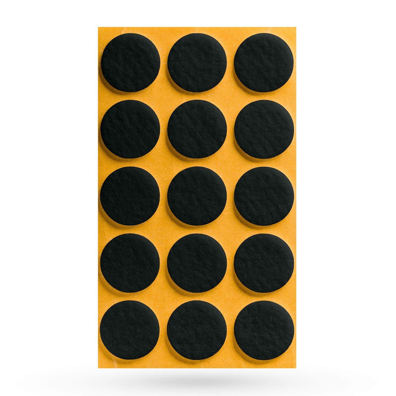 SO-TECH® Möbelfuß Filzgleiter Ø 28 x 3 mm selbstklebend schwarz oder weiß, (15-St)