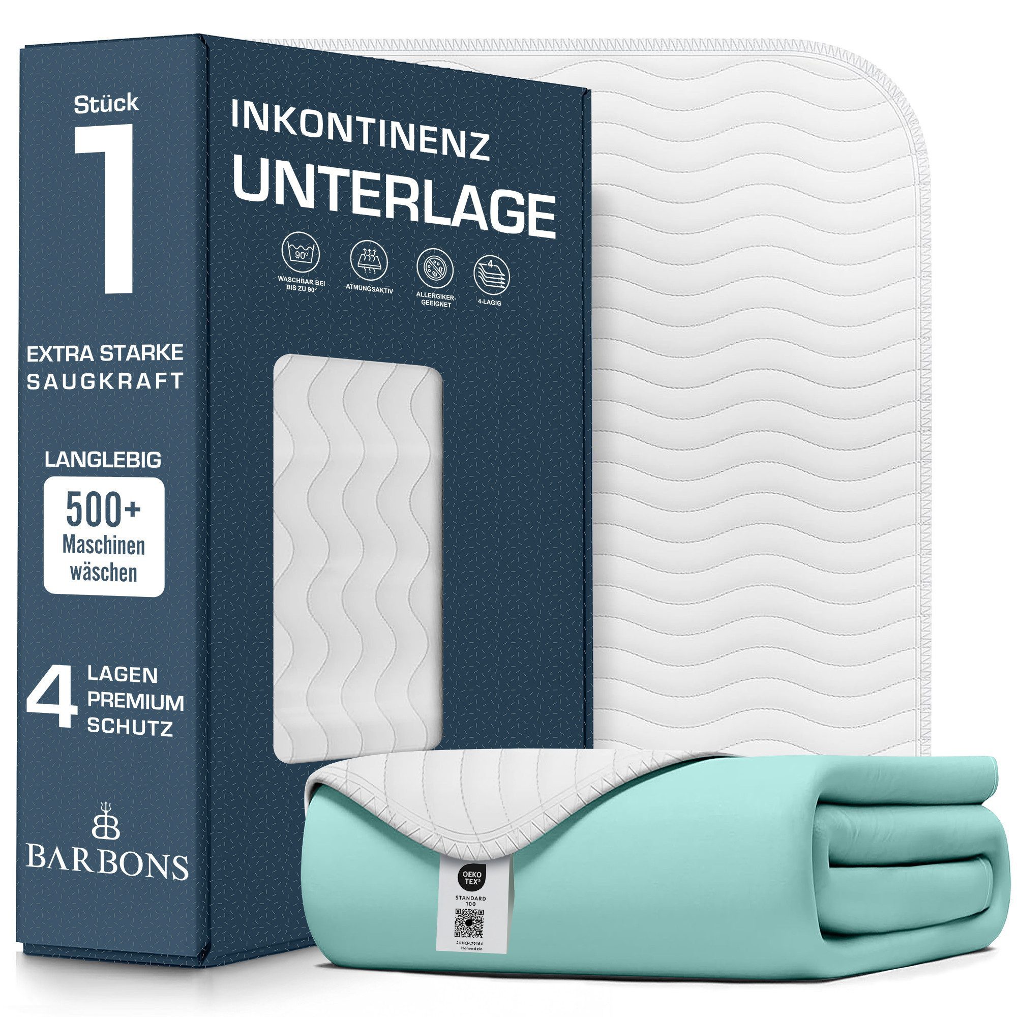 Inkontinenzauflage wasserdichte Matratzenauflage, Inkontinenzunterlage waschbar BARBONS, Tierbedarf, Nässeschutz