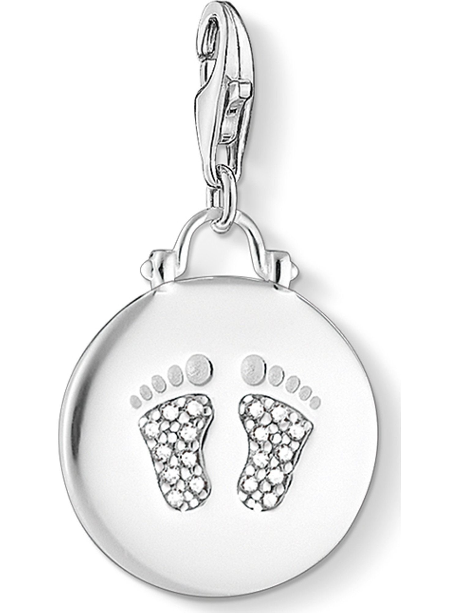 THOMAS SABO Kettenanhänger Thomas Sabo Damen-Charm 925er Silber 30 Zirkonia