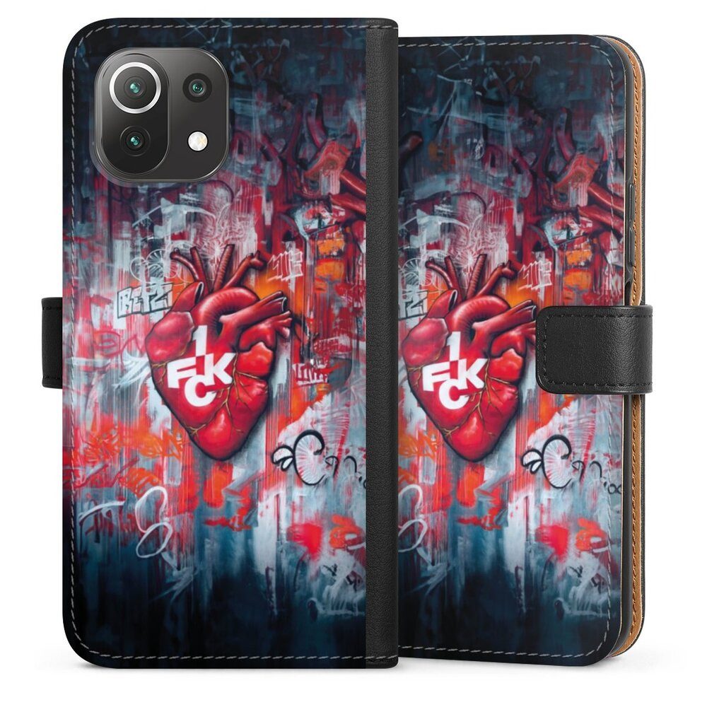 DeinDesign Handyhülle 1. FCK Herz 1. FC Kaiserslautern 1.FCK Herz, Xiaomi Mi 11 Lite 5G NE Hülle Handy Flip Case Wallet Cover