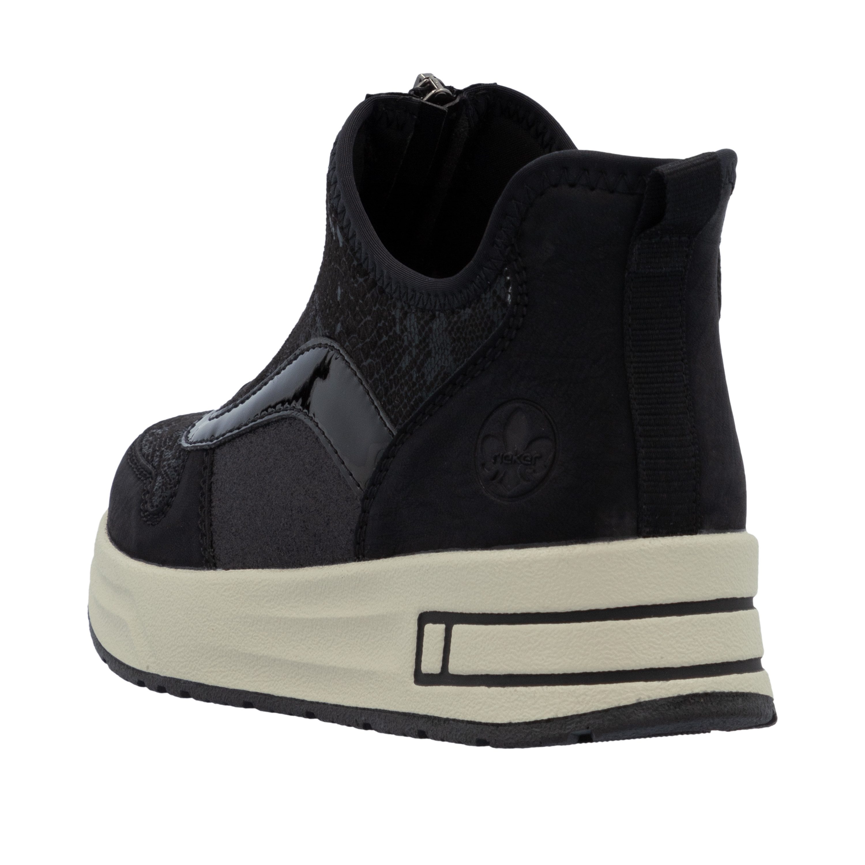 Rieker Ready2GO Sneaker Plateauboots, Stiefelette, High-Top-Sneaker mit Vorderreißverschluss