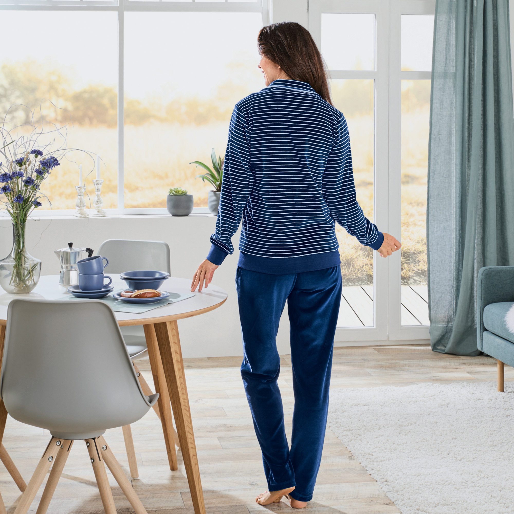 Erwin Müller Freizeitanzug Damen-Freizeitanzug, Streifen