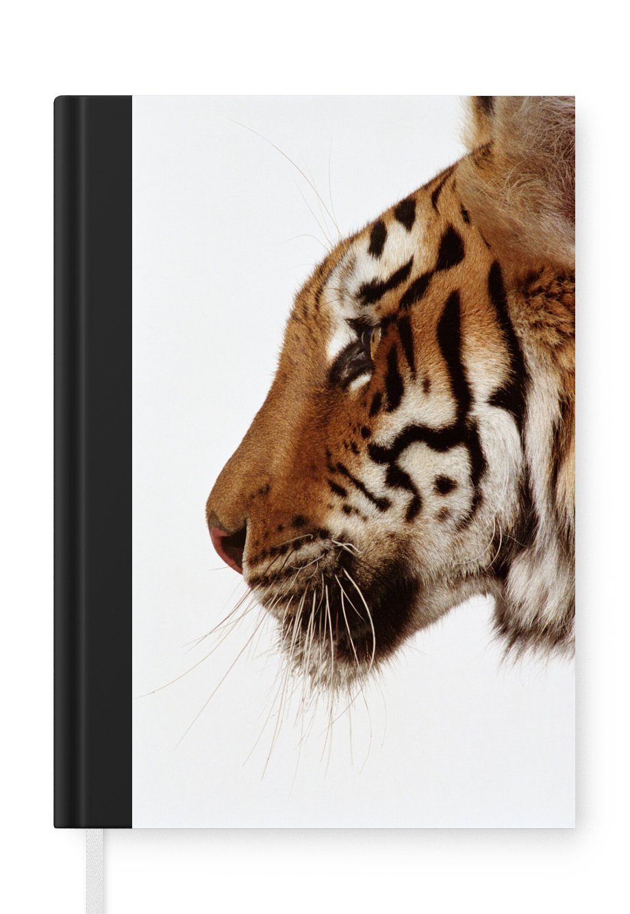MuchoWow Notizbuch Nahaufnahme eines Tigers, Journal, Merkzettel, Tagebuch, Notizheft, A5, 98 Seiten, Haushaltsbuch