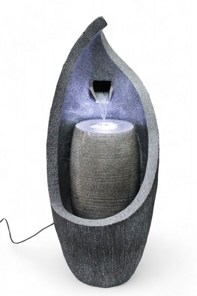Arnusa Gartenbrunnen Moderner Springbrunnen mit LED Beleuchtung Zimmerbrunnen, für Innen und Außen