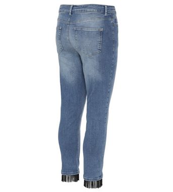 incasual 7/8-Jeans Ankle-Jeans koerpernah mit dekorativem Saumabschluss