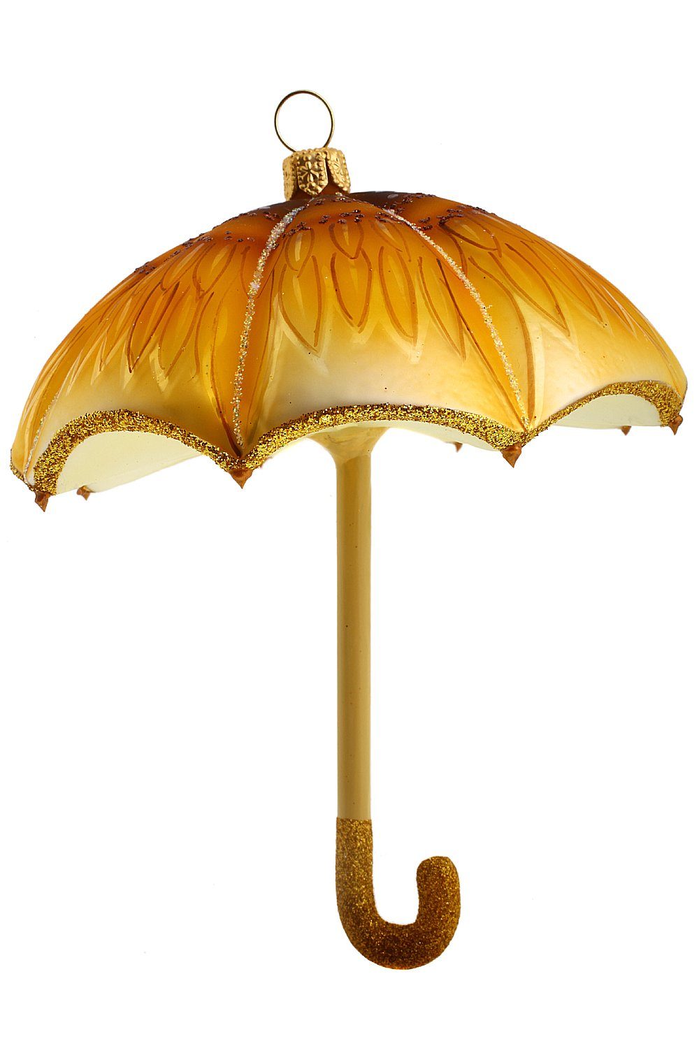 Hamburger Weihnachtskontor Weihnachtsbaumkugel Regenschirm, Dekohänger - mundgeblasen - handdekoriert