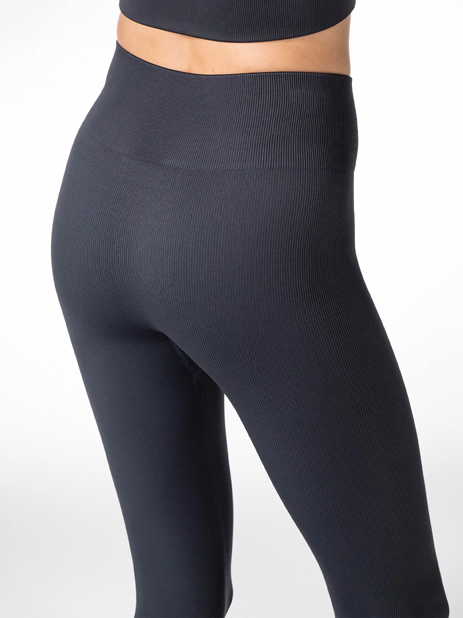 Nur Die Leggings NUR DIE x Kilian Kerner Damen Leggings in Ripp-Optik - High Waist Blickdicht - Ribbed - maximale Bewegungsfreiheit - körperbetont