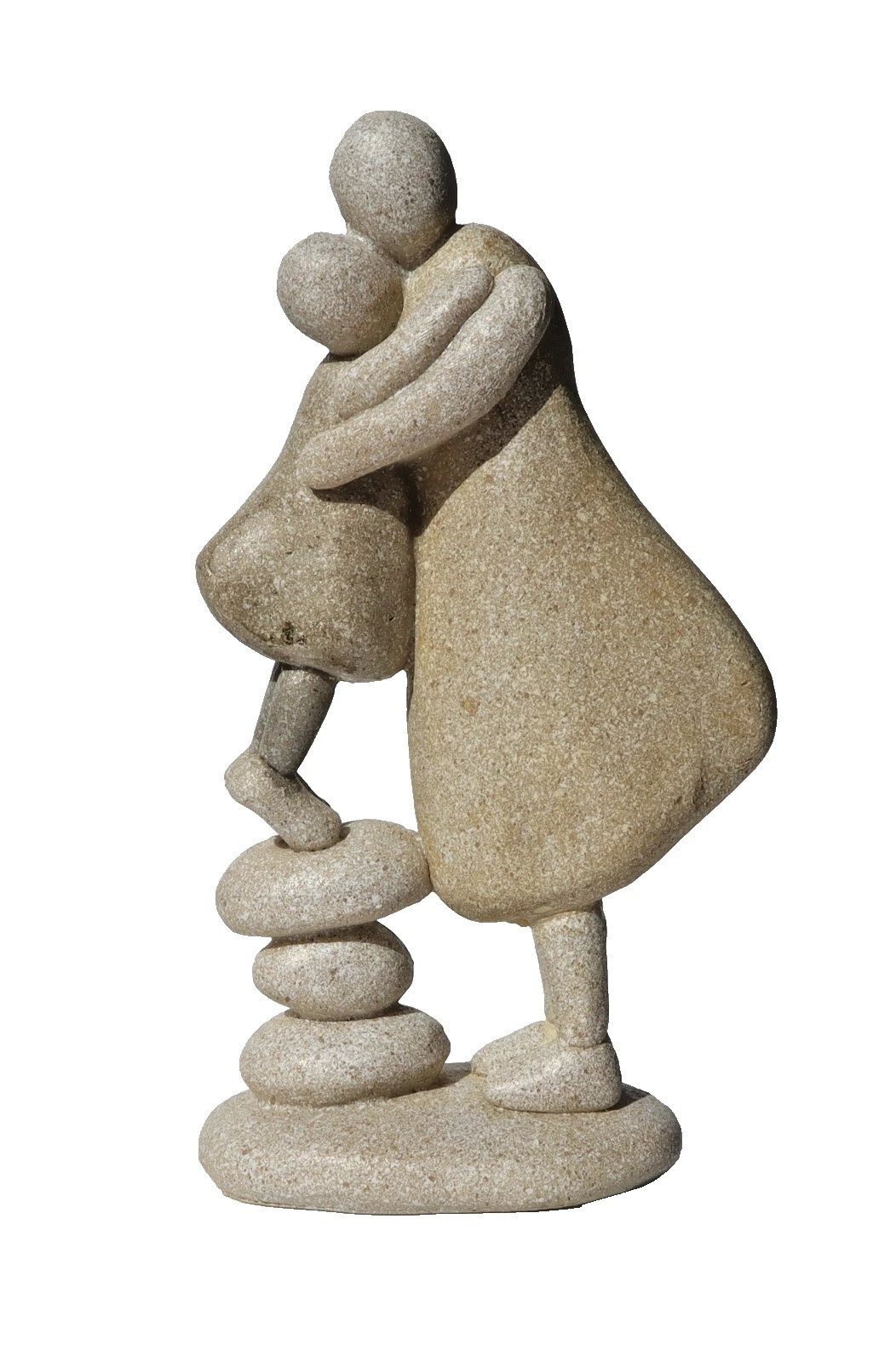 Kaufhaus le petit Dekofigur Deko Steinmännchen Familie Paar Frau Mann Kind Steine Figur Skulptur, Steinfigur Dekoskulptur Dekoobjekt aus Polyresin (Kunststein)