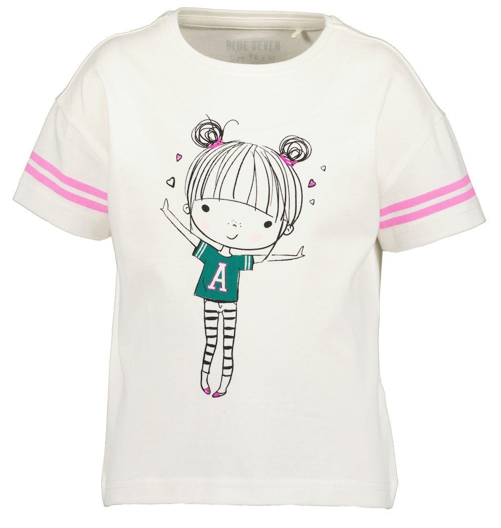T-Shirt Blue Seven Mädchen T-Shirt Mädchenmotiv weiß