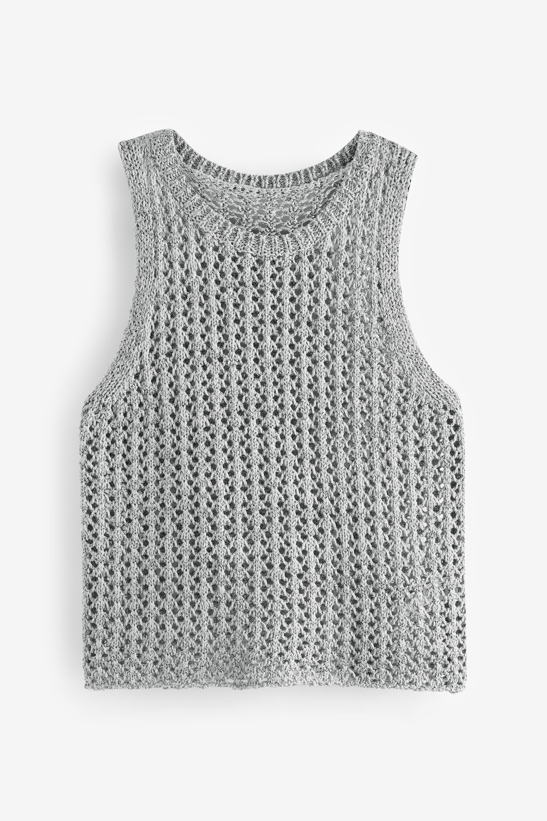 Stricktop Gestricktes Tanktop mit Pailletten