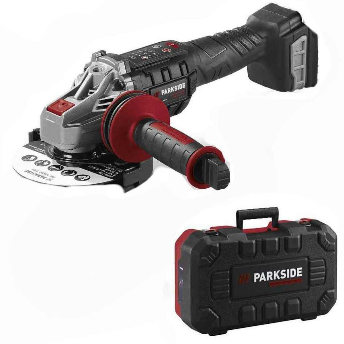 PARKSIDE PERFORMANCE® Akku-Winkelschleifer Akku Winkelschleifer PWSAP 20-Li F6 ohne Akku, Ladegerät