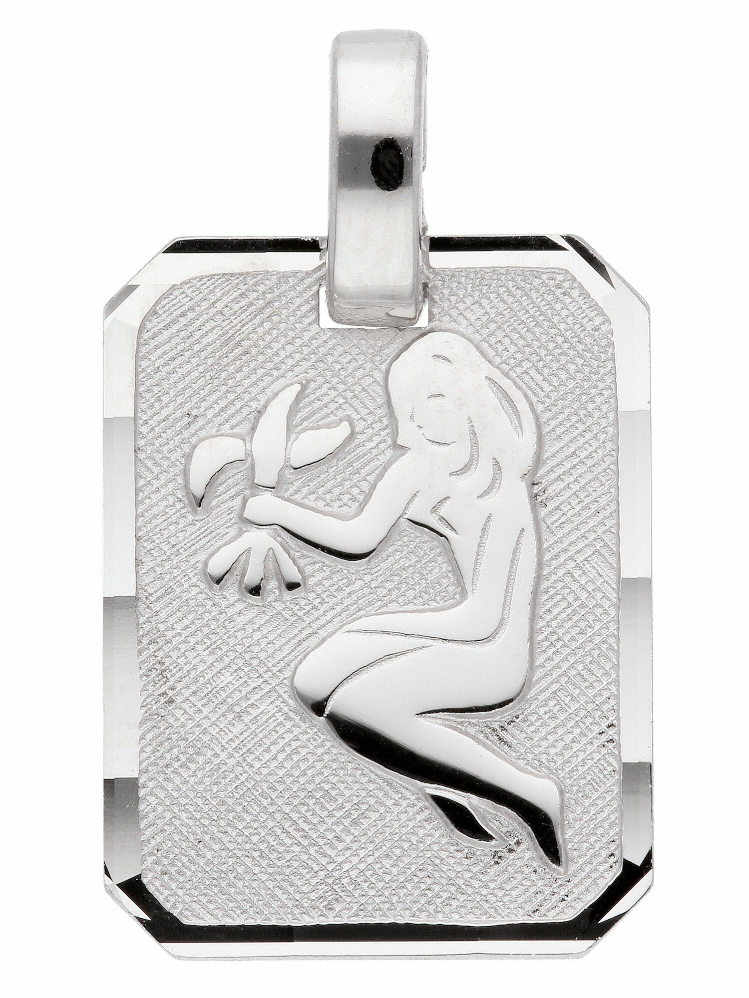 Adelia´s Kettenanhänger 925 Silber Sternzeichen Anhänger Jungfrau,  Silberschmuck für Damen & Herren, Maße - Breite 12 mm - Höhe 14,9 mm