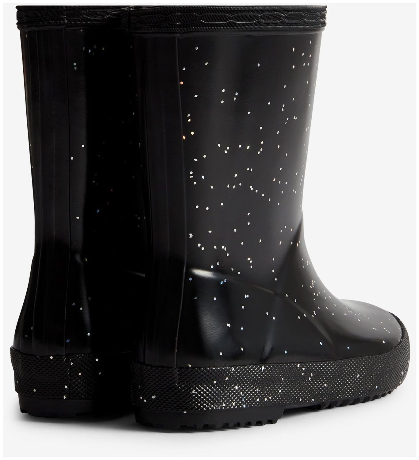 Hunter Hunter Kids First Giant Glitter Boot Black Sneaker