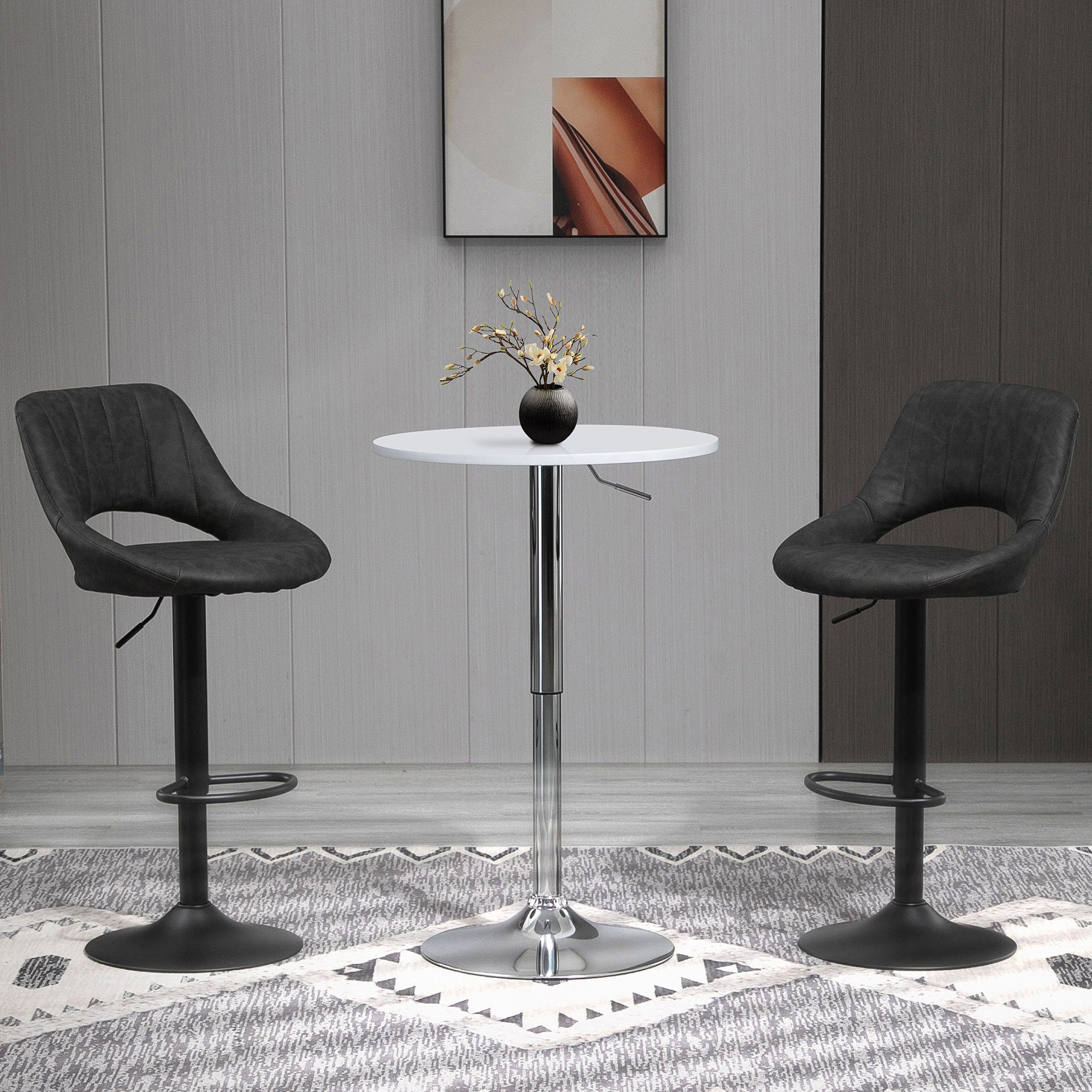 HOMCOM Barhocker Barstuhl mit Fußstütze (Tresenstuhl, günstig online kaufen