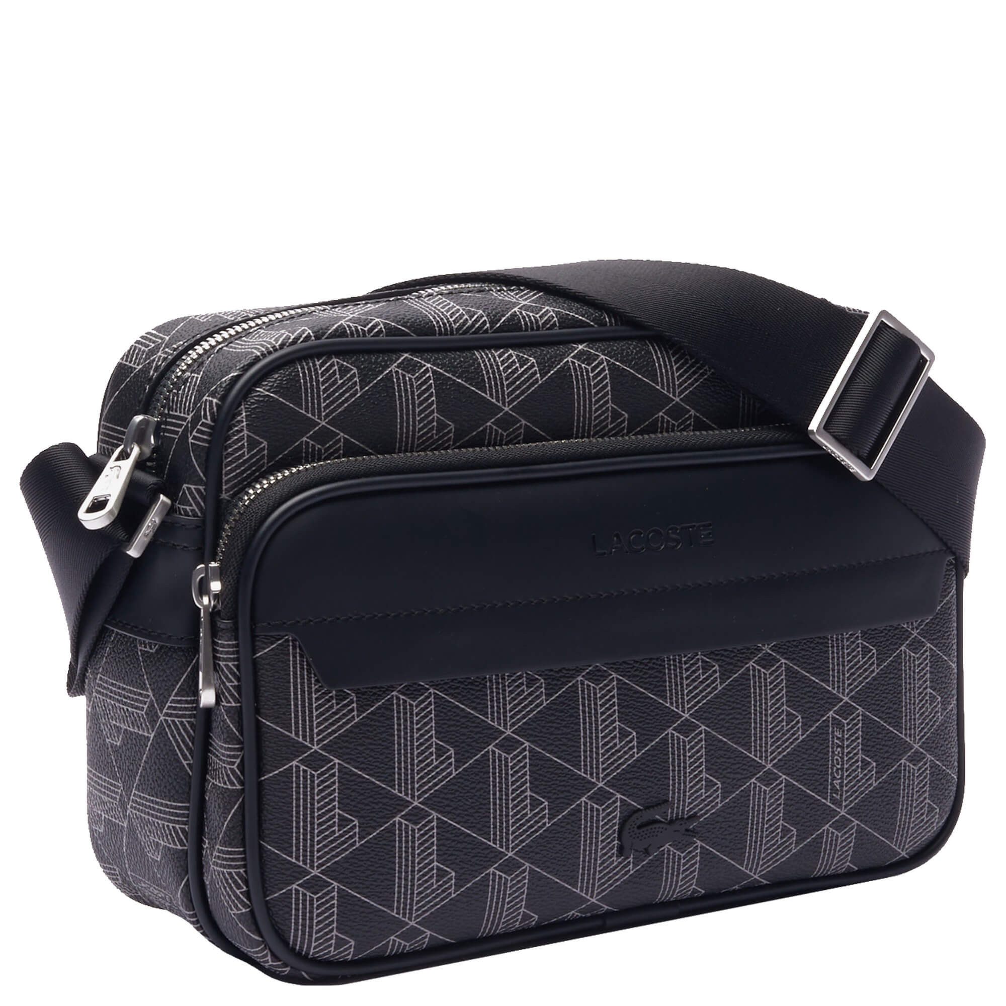 Lacoste Umhängetasche The Blend Reporter - Umhängetasche 24 cm (monogram noir gris)