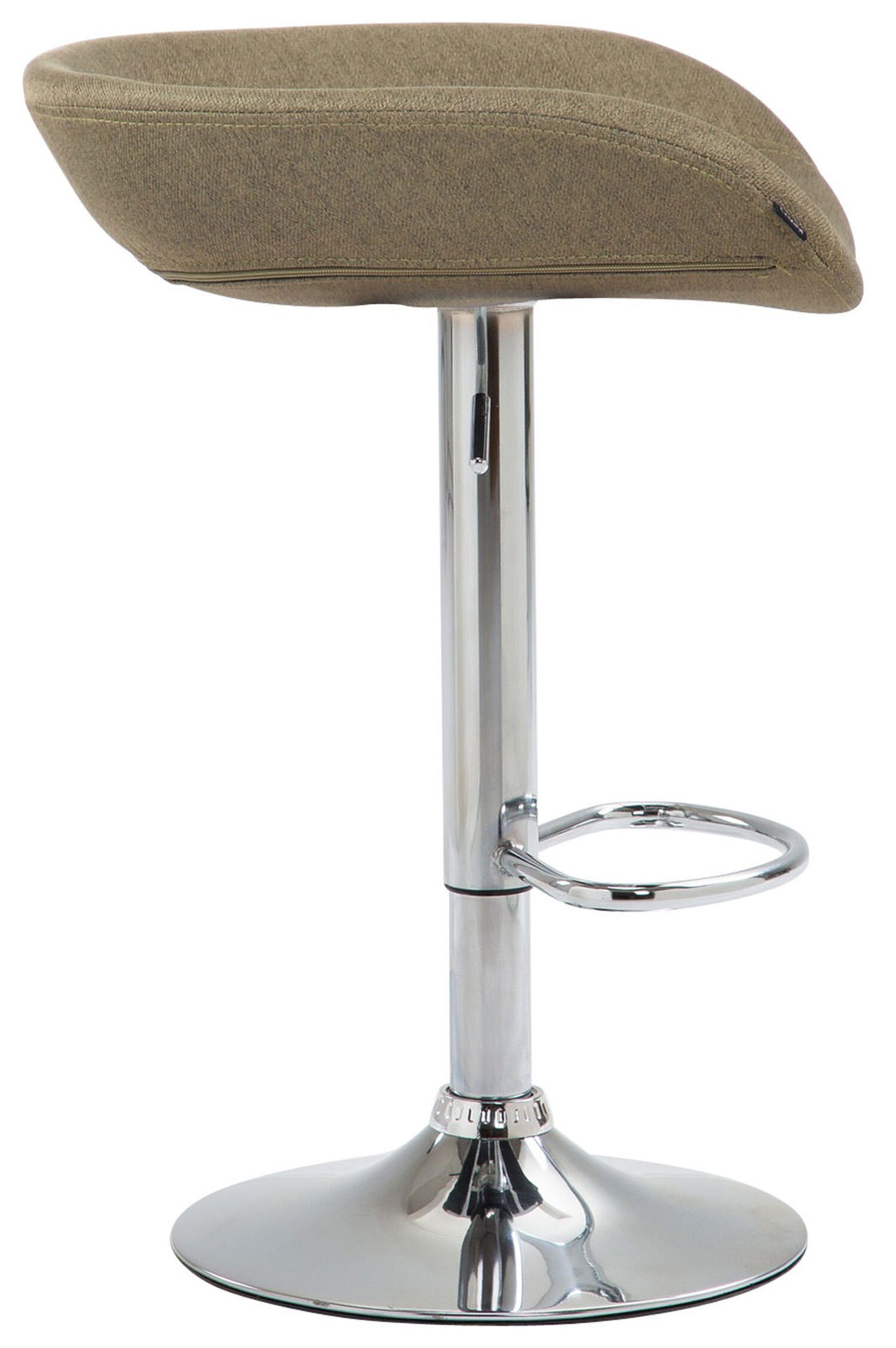 chrom - Metall Küche Sitzfläche: Anna - drehbar Gestell Fußstütze Hocker Barhocker angenehmer mit & höhenverstellbar), für TPFLiving und 360° Grün Theke Stoff (Barstuhl