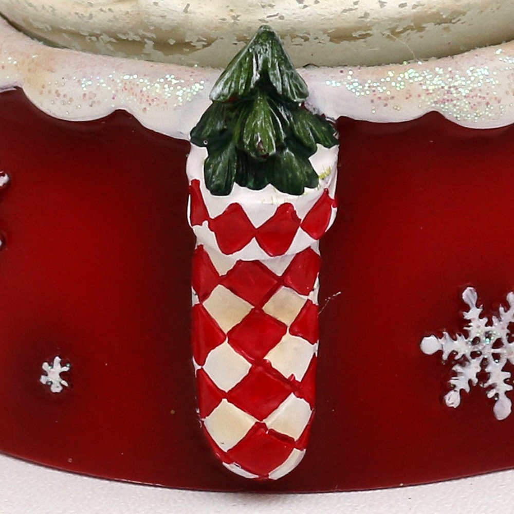 Schneekugel (1 Dekohelden24 Stück, ca. 1 Kugel: H/B/Ø Weihnachtsmann St) Maße 8,5 weiß, Duo, rot Schneekugel,