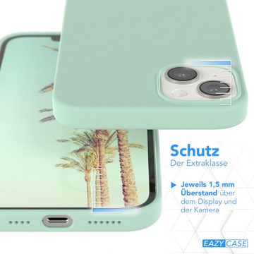 EAZY CASE Handyhülle Silikonhülle mit MagSafe für Apple iPhone 14 Plus 6,7 Zoll, Silikon Schutzhülle mit Kameraschutz TPU Hülle Slimcover Mint Grün