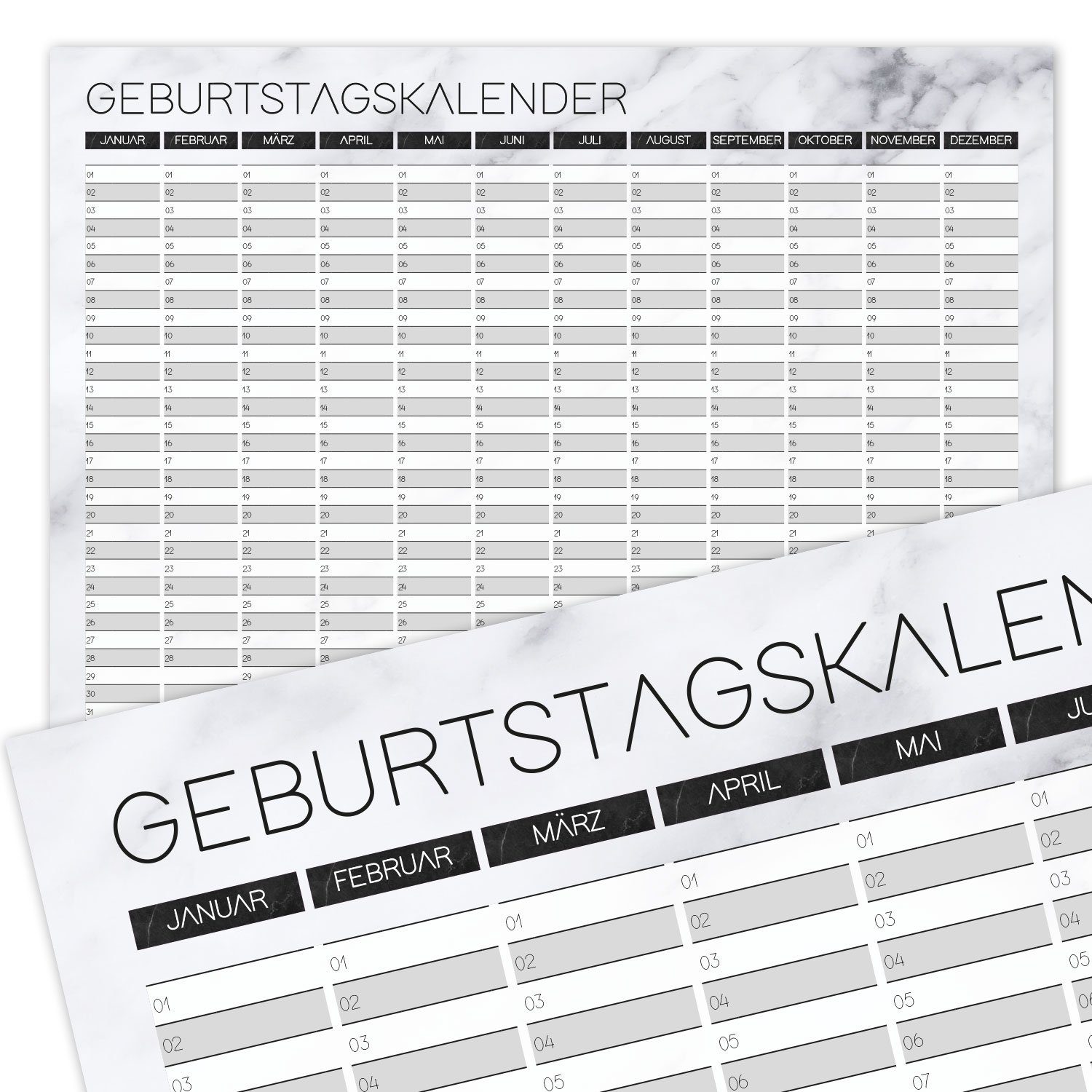 Timr Platzset Geburtstags-Wandkalender günstig online kaufen